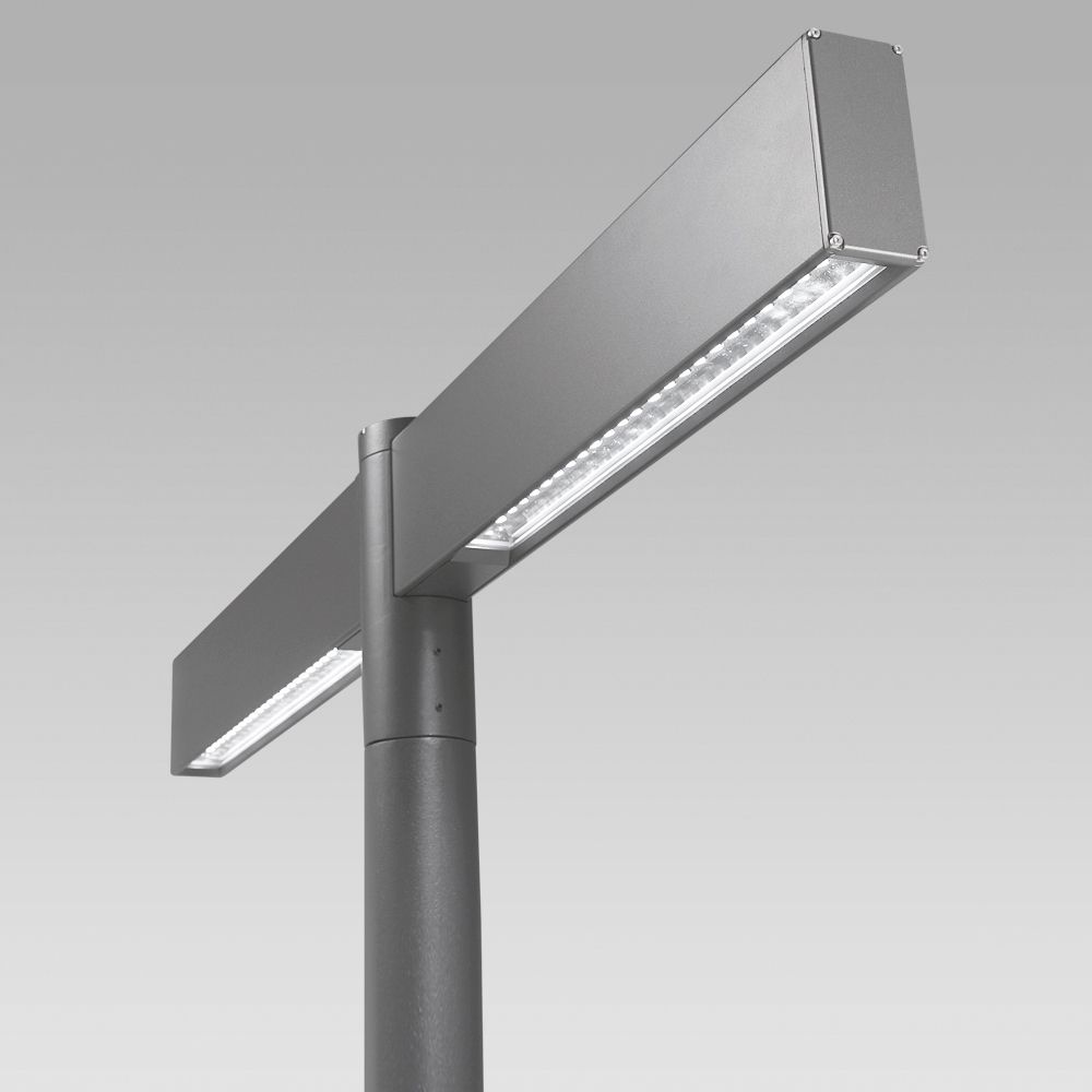 urban lighting luminaire with a contemporary, geometric design