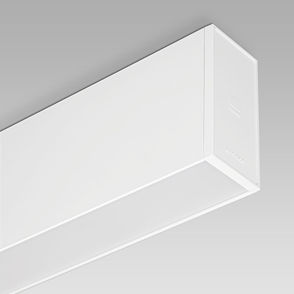 Ceiling-mounted downlight with linear shape, perfect for the most elegant interiors
